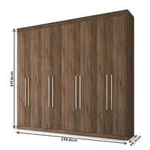 Guarda-Roupa Casal 8 Portas e 4 Gavetas Santos Andirá Havana Master Vip
