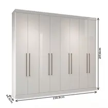 Guarda-Roupa Casal 8 Portas e 4 Gavetas Santos Andirá Havana Master Vip