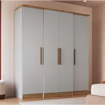 Guarda-Roupa Casal 4 Portas 2 Gavetas 100% MDF Doripel Miami