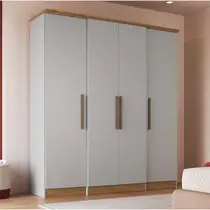 Guarda-Roupa Casal 4 Portas 2 Gavetas 100% MDF Doripel Miami