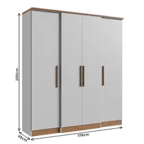 Guarda-Roupa Casal 4 Portas 2 Gavetas 100% MDF Doripel Miami