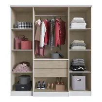 Guarda-Roupa Casal 4 Portas 2 Gavetas 100% MDF Doripel Miami