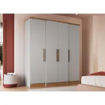 Guarda-Roupa Casal 4 Portas 2 Gavetas 100% MDF Doripel Miami