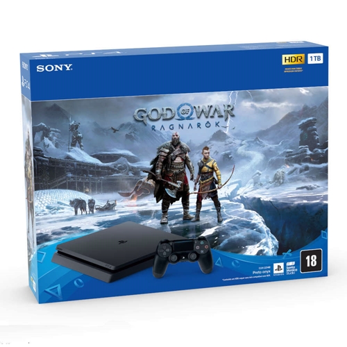 Console Playstation 4 com Jogo God of War Ragnarök Multisom