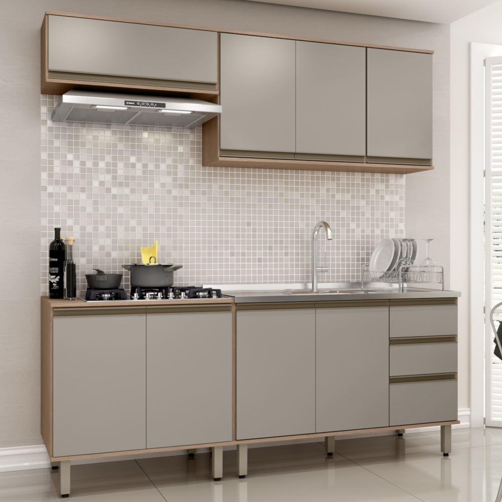 Cozinha Completa 9 Portas 2 Gavetas MX Móveis Vicenza | Schumann