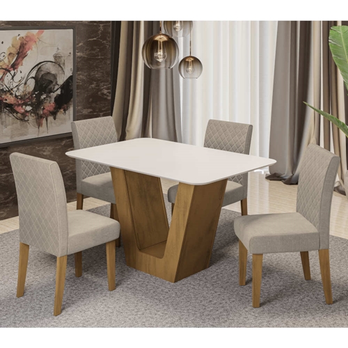 Conjunto Mesa e 4 Cadeiras Diamante - Área Externa