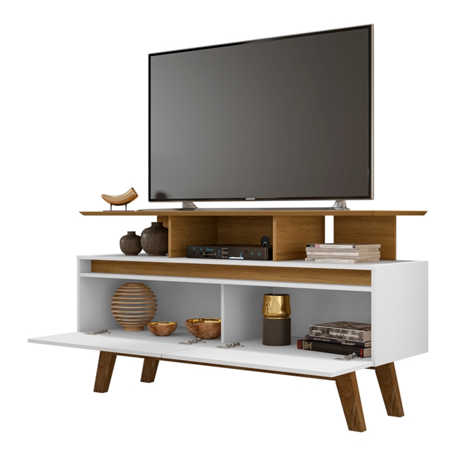 Rack para TV até 50 Polegadas 1,2m Pés em Madeira Maci Multisom