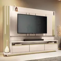 Estante Home para TV até 75 Polegadas 2,4m 1 Porta 2 Gavetas HB Móveis Montane