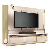 Estante Home para TV até 75 Polegadas 2,4m 1 Porta 2 Gavetas HB Móveis Montane