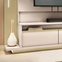 Estante Home para TV até 75 Polegadas 2,4m 1 Porta 2 Gavetas HB Móveis Montane