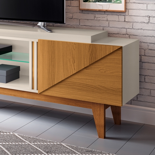 Rack para TV até 70 Polegadas 2m Pés em Madeira Maciça | Schumann
