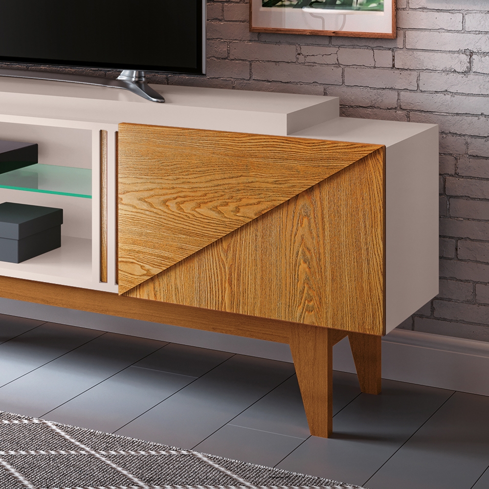 Rack para TV até 70 Polegadas 2m Pés em Madeira Maciça | Schumann