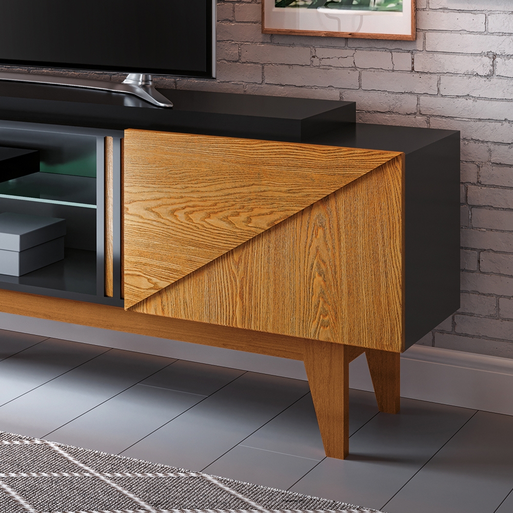 Rack para TV até 70 Polegadas 2m Pés em Madeira Maciça | Schumann