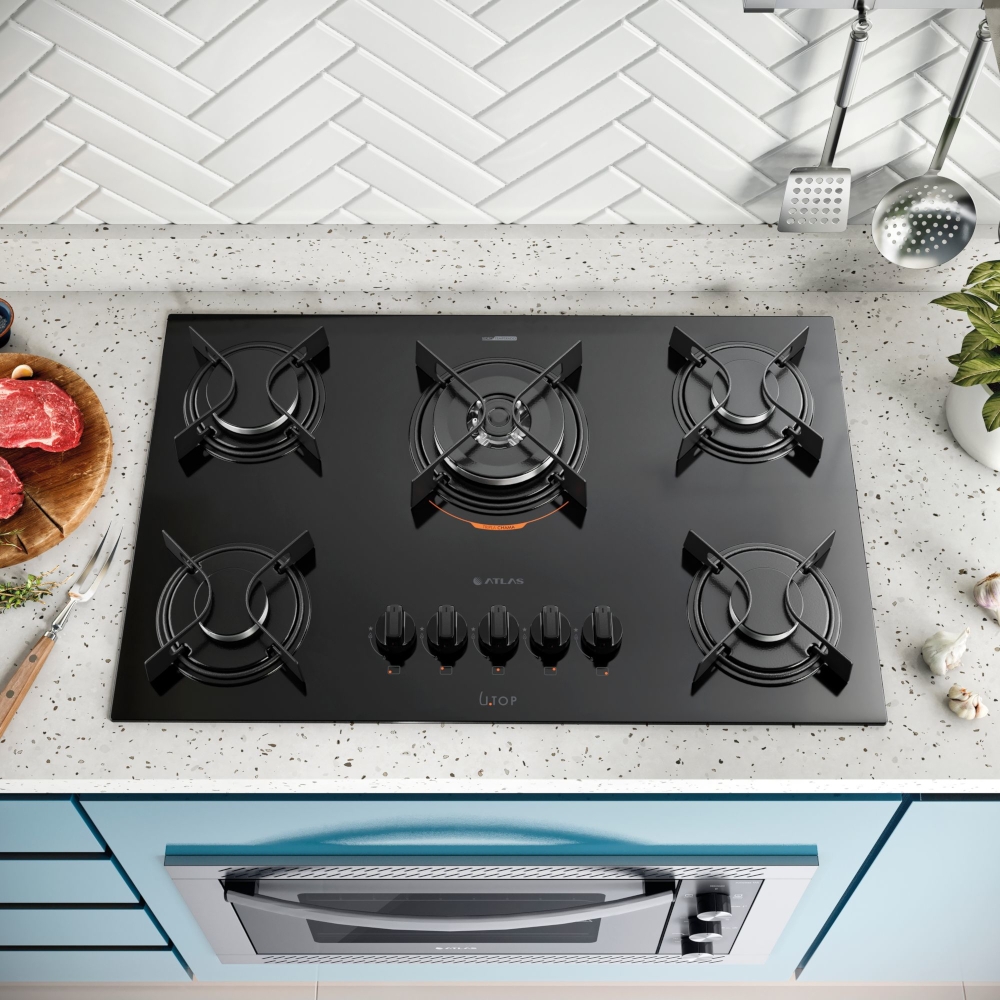 Cooktop 5 Bocas a Gás Atlas U.TOP - Bivolt | Schumann