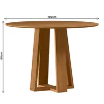Mesa de Jantar 4 Lugares 100% MDF New Ceval Isabela 100x100cm