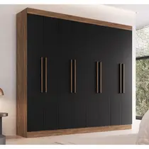 Guarda-Roupa Casal 8 Portas 4 Gavetas 100% MDF Doripel California