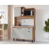 Cozinha Compacta 1,23m 4 Portas e 1 Gaveta Delmarco Fernanda