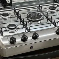 Fogão 5 Bocas Clarice Fascino Tripla Chama com Mesa em Inox e Acendimento Automático Kromanox/Fosco-Bivolt