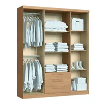Guarda-Roupa Casal 4 Portas 3 Gavetas Castro Bravo New
