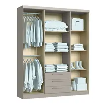 Guarda-Roupa Casal 4 Portas 3 Gavetas Castro Bravo New