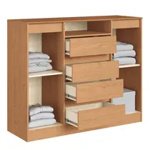 Comoda 4 Gavetas 2 Portas Castro Alba