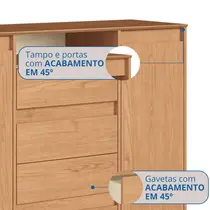 Comoda 4 Gavetas 2 Portas Castro Alba