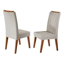 Conjunto de 2 Cadeiras Estofadas em Veludo Viero Safira