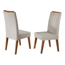 Conjunto de 2 Cadeiras Estofadas em Veludo Viero Safira