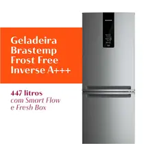 Geladeira Brastemp BRE57FK 447 Litros Inverse Frost Free Inox