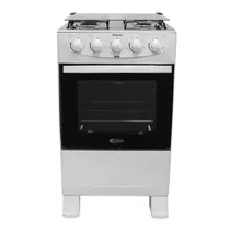 Fogão 4 Bocas Clarice Delicato com Mesa de Inox Branco - Bivolt