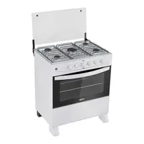 Fogão 5 Bocas Clarice Delicato Plus com Mesa de Inox Branco - Bivolt