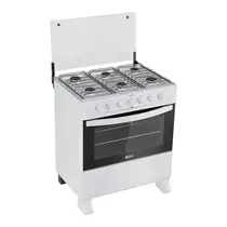 Fogão 6 Bocas Clarice Delicato com Mesa de Inox Branco - Bivolt