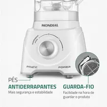 Liquidificador Mondial 550W 2,2 Litros Pratic Power L-97-W Branco