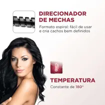 Modelador de Cachos Mondial Spiral Infinity EM-05 15W Vermelho/Preto - Bivolt