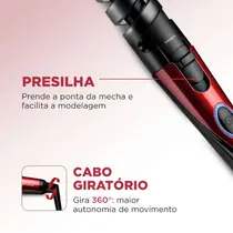 Modelador de Cachos Mondial Spiral Infinity EM-05 15W Vermelho/Preto - Bivolt