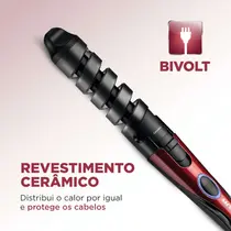 Modelador de Cachos Mondial Spiral Infinity EM-05 15W Vermelho/Preto - Bivolt