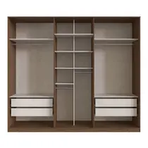 Guarda-Roupa Casal com Espelho 6 Portas 4 Gavetas Edez PH1720
