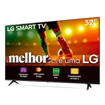 Smart TV 32” LG LED HD 32LR600B WebOS 23 com Comando de Voz HDR 2 HDMI 1 USB