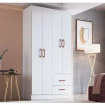 Guarda-Roupa Solteiro 4 Portas 2 Gavetas Doripel Cordova 10204