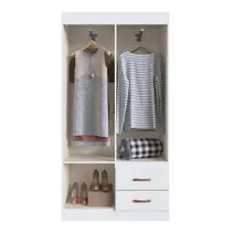 Guarda-Roupa Solteiro 4 Portas 2 Gavetas Doripel Cordova 10204