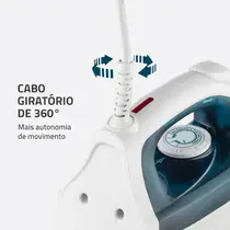 Ferro de Passar a Vapor Mondial F-32 Azul/ Branco