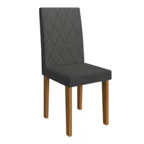 Conjunto Mesa de Jantar Toquio 6 Cadeiras Belize Indekes Off White Grafite