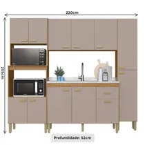 Cozinha Completa 12 Portas 1 Gaveta Indekes Zurique