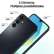 Smartphone Samsung Galaxy A16 4G 128GB 4GB RAM Câmera Tripla + Frontal 13MP Tela 6,7” - Cinza