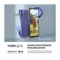 Smartphone Motorola Moto G05 4G 128GB 4GB RAM + 8GB Ram Boost Câmera Dupla + Frontal 8MP Tela 6,7” - Cinza