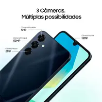 Smartphone Samsung Galaxy A16 5G 128GB 4GB RAM Câmera Tripla + Frontal 13MP Tela 6,7” – Azul Escuro
