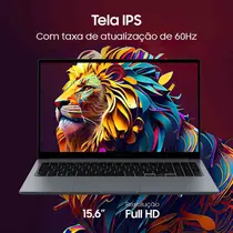 Notebook Samsung Galaxy Book4 NP750XGJ-KG3BR Intel Core I5 8GB RAM 512GB SSD 15,6” Full HD LED Windows 11 - Cinza