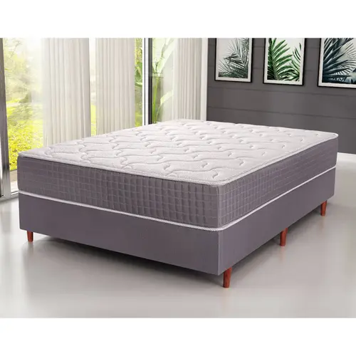 Cama Box Casal Cristalflex Flash Dubai 138x188x58cm Molas Ensacadas – Marrom