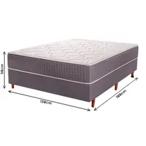Cama Box Casal Cristalflex Flash Dubai 138x188x58cm Molas Ensacadas – Marrom