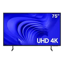 Smart TV 4K 75” Samsung LED UHD 75DU7700 Crystal Bluetooth com Comando de Voz HDR 3 HDMI 1 USB